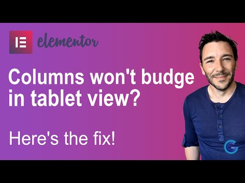 Column width won't budge in Elementor's Tablet Preview?  Here's the fix!