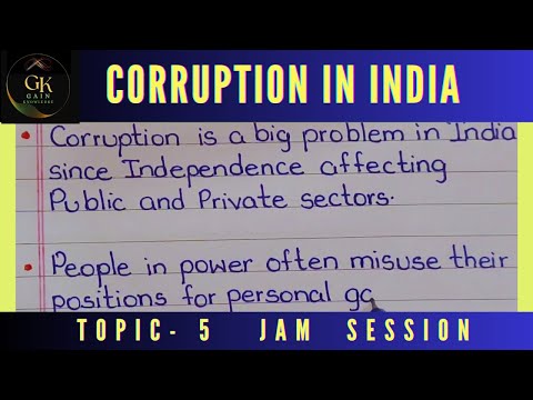 Jam topic 5 ! Corruption in India #knowledge #jamtopic #communicationskills