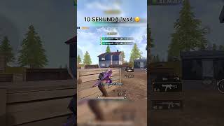 😁 10 sekundda 1vs4 clutch 😅 eng kop kament yozganga 60 UC 🦦 #pubgmobile #quatra