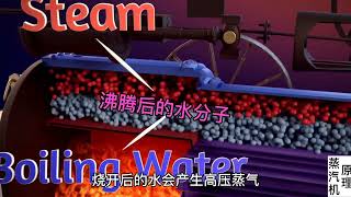 蒸汽机的工作原理 机械原理  机械设计  锅炉  火车  瓦特