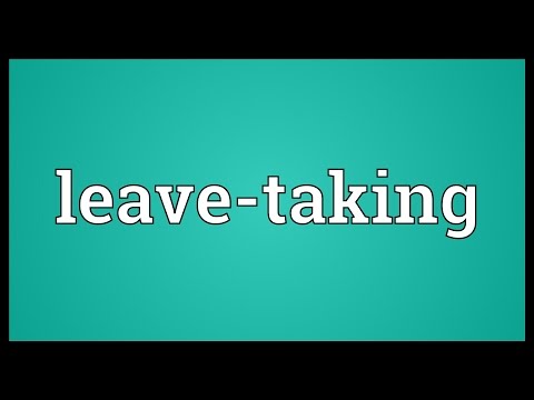 Leave-taking Meaning