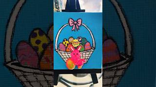 Easter Art on 3 mini canvas’s and easels ….. #easterart #minicanvas #minieasels #familyartwork