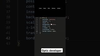 Create an Animated Navbar with HTML & CSS | Code Tutorial in 60 Seconds #shorts #html #css #navbar