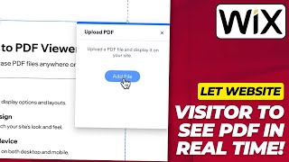 How to Add/Embed PDF Viewer on WIX | Work-Proof Web Visitor Viewing PDF! - 2025 (Full Guide)