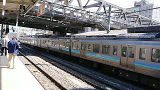 211系(中央東線普通列車6B)537M  甲府駅入線