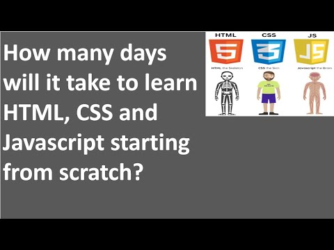 How many days will it take to learn HTML, CSS and Javascript starting from scratch?