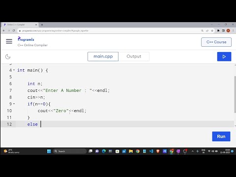 c++ program to check positive or negative no.