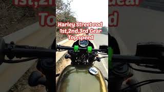 Harley Street rod 750 top speed #shorts 1st gear challenge #youtubeshorts #harleydavidson