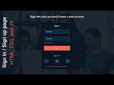 How to Create a Responsive Sign in/Sign up Page with Cool Effect with HTML, CSS, and JS