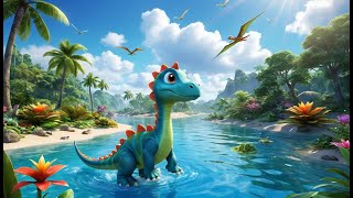 Row Row Your Dinosaur | Jurassic Boat Ride Song for Kids | Fun Dino Rhyme Adventure