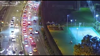 Live Cam Taiwan Taipei City 台湾、台北のライブカメラ川岸の夜景 給大家放鬆的畫面和音樂,