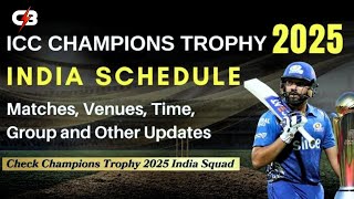 Champions Trophy 2025: All Team Squad & Schedule announced | All Teams Captains Champions Trophy
