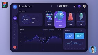 Educational Dashboard Design Figma | Analytics Design | Figma Tutorial | Student Dashboard Design