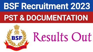 BSF PST & Documentation Result out | #bsfresult #bsf @defenceconcep