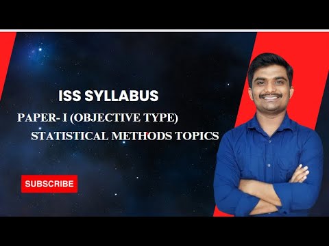 ISS Syllabus | Paper- 1| Only Statistical Methods Topics  #statistics#indianstatisticalservice #iss
