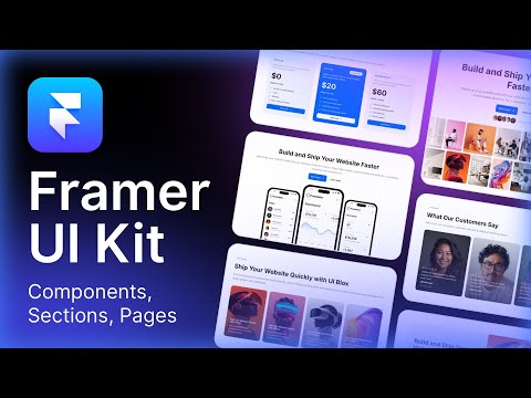 Build website in 5 minutes in Framer with the Frameblox UI Kit, Design system and templates