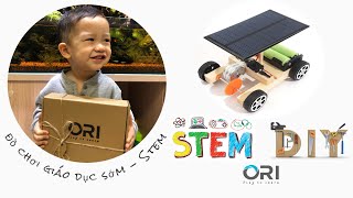 Đồ chơi STEM DIY - Bộ lắp ghép ô tô gỗ chạy bằng năng lượng mặt trời