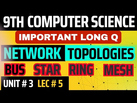 Network Topologies | Bus Star Ring Mesh topology | 9th computer chap 3 | @ComputerTeacherOfficial