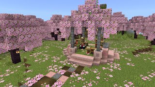 [LVL 30] ENCHANTING AREA🧚 Fantasy Cherry🌸Gazebo  #cutebuilds #minecraftvanilla #minecraftideas