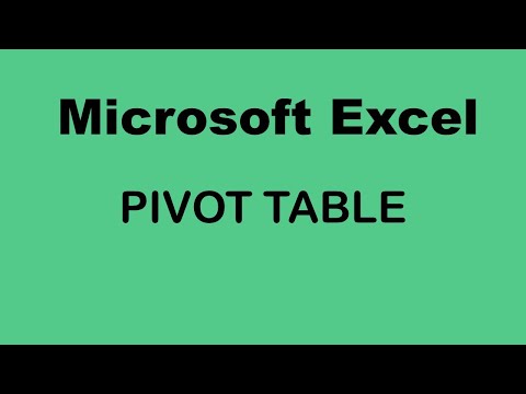 Pivot Table