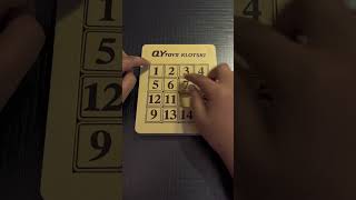 How to Solve 4x4 Sliding Number Puzzle #shorts