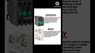 Deference Between Contactor and Relay #electronic #electrician #engineering #mechanic #cr7 #tech