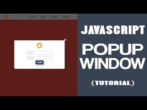 JavaScript Popup window - Popup Login Form