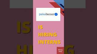 Paisabazaar Internship. Apply Now