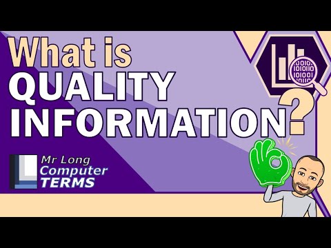 Mr Long Computer Terms | What is Quality Information?