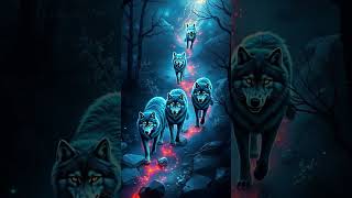 Wolves nightlife  #aivideoart #creativeinnovation #aiart #digitalart