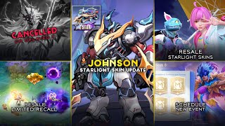 JOHNSON STARLIGHT UPDATE, RESALE STARLIGHT SKIN, CANCELED MOSKOV COLLECTOR ? - Mobile Legends