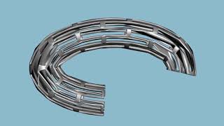 Align stent spine to curve - path based deformation