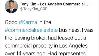 Good #Karma in the #commercialrealestate business. I was the leasing broker, had leased out
