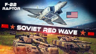 F-22 Raptor Behind Enemy Lines Vs Massive Red Wave Into Germany | Digital Combat Simulator | DCS |
