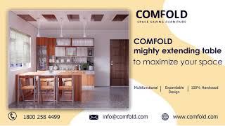 COMFOLD Mighty Extending table 2 to 10 Seater Space saving Furniture. #COMFOLD #Spacesavingfurniture