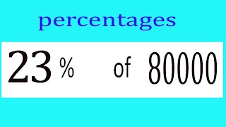 Percentages     23      Percentage(%)    of    80000