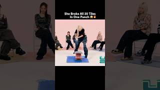 She broke 20 tiles in one punch 💀 #twice #mina #iconic #twiceedit #kpop #viralvideo #shorts