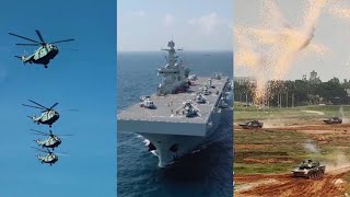 海陆空联合登陆！075型两栖攻击舰安徽舰这场演练太燃了！近距离看两栖装甲换乘“海上超跑”！20230526 | 军迷天下
