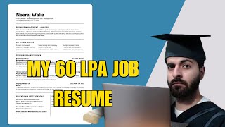 My 60LPA Job Resume 🔥|   Neeraj Walia | ezSnippet