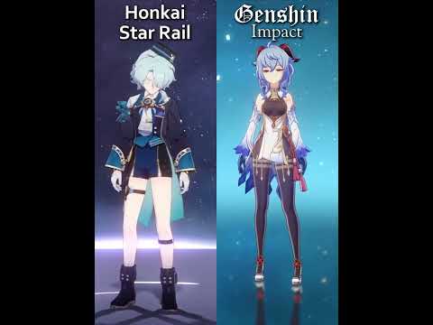 Genshin Impact Honkai  StarRail character standby action comparison  #duetnightabyss #genshinimpact