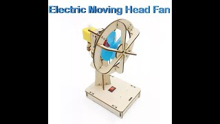 STEM DIY Handmade Small Project Wooden Electric Shaking Head Fan for Children Educational