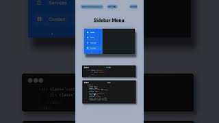 Sidebar Menu HTML CSS #short #viral #shorts #shortvideo #viralvideo