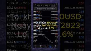 Lợi nhuận ngày 26/09/2023 #forex #botforex #fxbot #passiveincome #trader #tradings #dautu