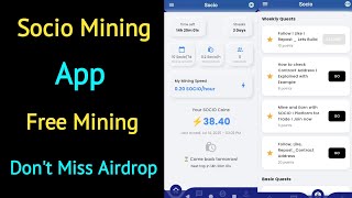 Socio New Mining App || Socio Mining App Kyc || Socio Mining App Kyc kaisa kara