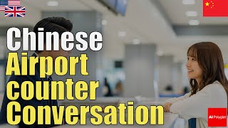 Chinese airport counter conversation | Passive listening | Must-Know | with Pinyin