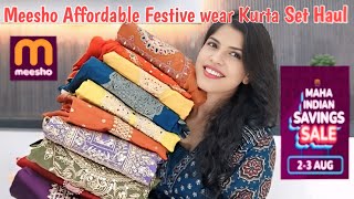 Meesho Affordable Festive Wear Kurta Set Haul | Meesho Haul | Meesho Festive haul  #meesho