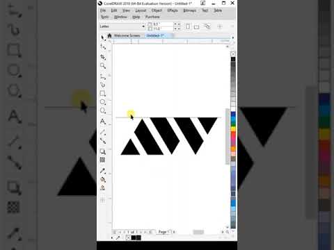 A+W Logo Design in Corel Draw  #logo #shortsviral #graphicdesign #art #shortsfees #graphics #magic