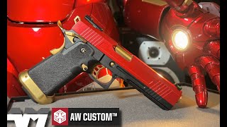 Armorer Works Custom Hi-Capa HX1004 Red Gold / Iron Man / Airsoft Unboxing