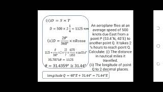 KCSE maths past papers on Longitudes and Latitudes 