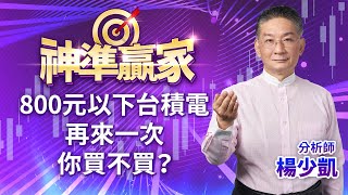 800元以下台積電再來一次，你買不買？｜20250718｜楊少凱 分析師｜神準贏家